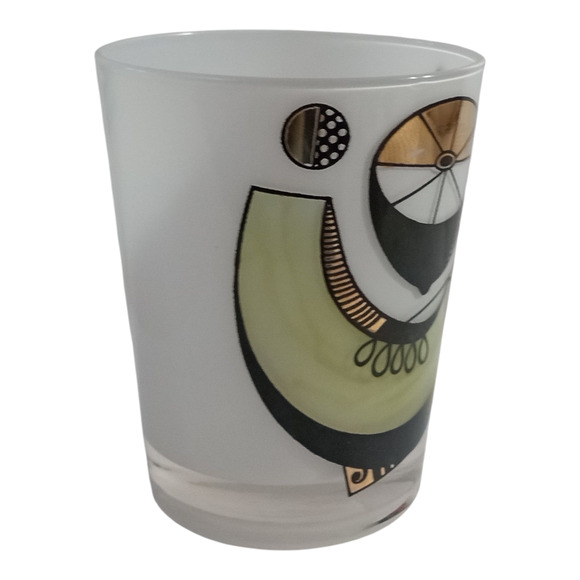 One Vtg MCM Georges Briard Fruit Ambrosia Frosted Rocks Old Fashioned Lowball - Picture 5 of 16